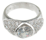 925 sterling silver rhodium finish cz brilliant fashion anniversary ring