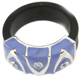 925 sterling silver rhodium finish enamel fashion rubber ring bezel 1 4 ct