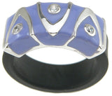 925 sterling silver rhodium finish enamel fashion rubber ring bezel 1 4 ct