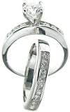 925 sterling silver rhodium finish cz brilliant solitaire engagement ring solitaire 1 ct