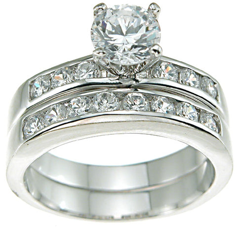 925 sterling silver rhodium finish cz brilliant solitaire engagement ring solitaire 1 ct
