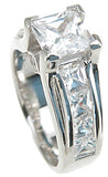 925 sterling silver rhodium finish cz princess designer inspired anniversary ring