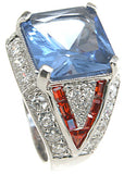 925 sterling silver rhodium finish emerald cut antique style anniversary ring