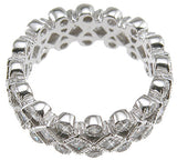 925 sterling silver rhodium finish cz princess eternity wedding ring