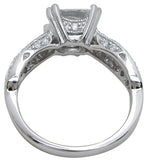 925 sterling silver rhodium finish cz princess antique style wedding ring antique style 1 1 2 ct