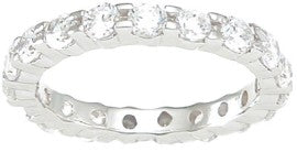 925 sterling silver eternity ring prong 1 ct