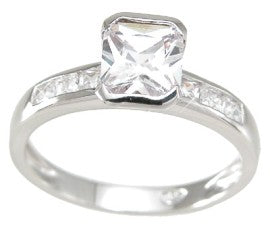 925 sterling silver princess cut ring
