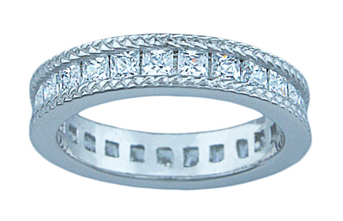 925 silver sterling couture eternity bridal band