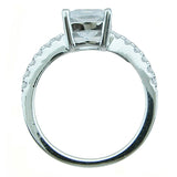 925 sterling silver wedding ring prong pave 3 1ct