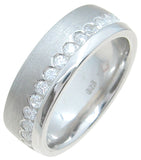 925 sterling silver wedding band bezel setting 3 4 ct