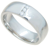 925 sterling silver wedding band channel setting 6mm