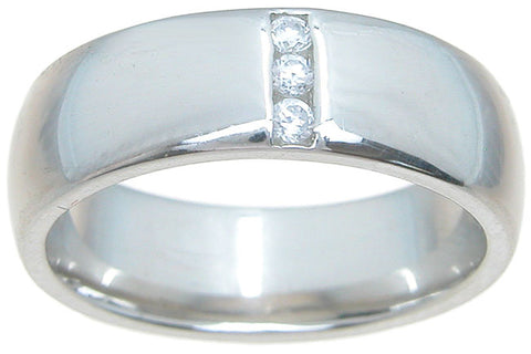 925 sterling silver wedding band channel setting 6mm