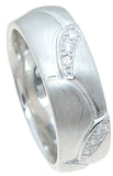 925 sterling silver wedding band pave setting 7mm