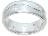 925 sterling silver wedding band bezel setting 1 4 ct
