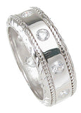 925 sterling silver mens wedding band 1 2 ct