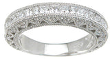 925 sterling silver rhodium finish cz princess wedding set ring 6 2 ct