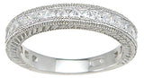 925 sterling silver rhodium finish cz princess wedding set ring 4x4 2 ct