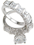 925 sterling silver rhodium finish cz brilliant baguettes fashion wedding ring
