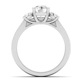 925 sterling silver three stone wedding set prong 1 1 2 ct