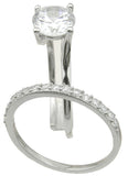 925 sterling silver interlocking wedding ring set