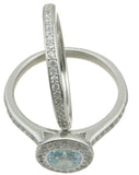 925 sterling silver halo wedding ring set high fashion