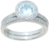 925 sterling silver halo wedding ring set high fashion