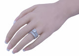 1 5ct princess 925 silver sterling couture wedding ring set esperanza