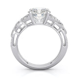 925 sterling silver wedding set prong pave 3 8ct