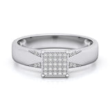 925 sterling silver micro pave wedding set