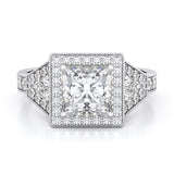 925 sterling silver wedding set prong pave 3ct