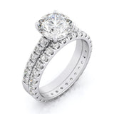 925 sterling silver wedding set prong pave 2 75ct