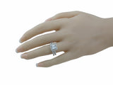 925 sterling silver wedding set prong pave 3 3ct