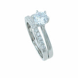 925 sterling silver wedding set prong pave 1 5ct